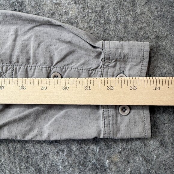 Carhartt Force Mandan Shirt Men M Gray Ripstop Nylon Cotton Long Sleeve Solid - Picture 15 of 16